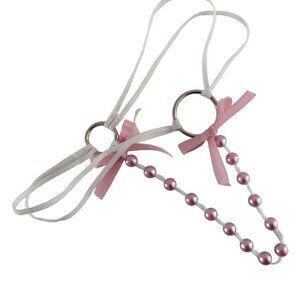 Pink Handmade ORings Beaded GString Bottoms